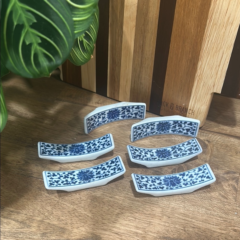 Blue and White Ceramic Chopstick Rests